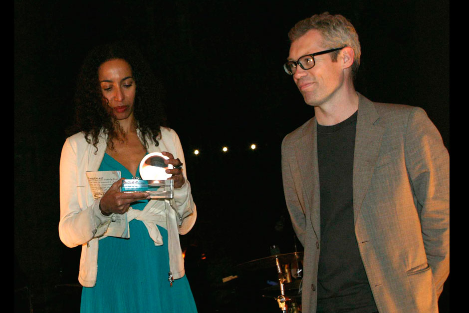 Michelle Ogundehin editor-in-chief at ELLE decoration UK and Jasper Morrison - Designer © Claudio Tajoli – Nally Bellati