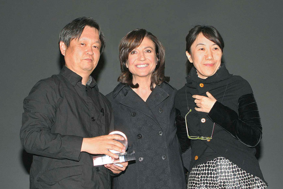 Naoto Fukasawa - Designer; Livia Peraldo Matton editor-in-chief at ELLE decor Italy and Ryuko Kida editor-in-chief at ELLE decor Japan © Nally Bellati - Stefano Pavesi Contrasto