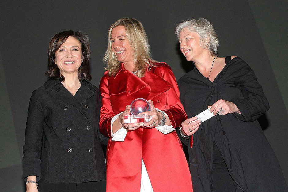 Livia Peraldo Matton editor-in-chief at ELLE decor Italy, Michaela Schleypen - Designer and Eva Schaeffer editor-in-chief at ELLE decor USA © Nally Bellati - Stefano Pavesi Contrasto