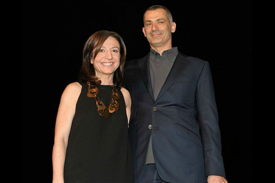 Livia Peraldo Matton editor-in-chief at ELLE decor Italy and Arik Levy - Designer © Nally Bellati - Stefano Contrasto