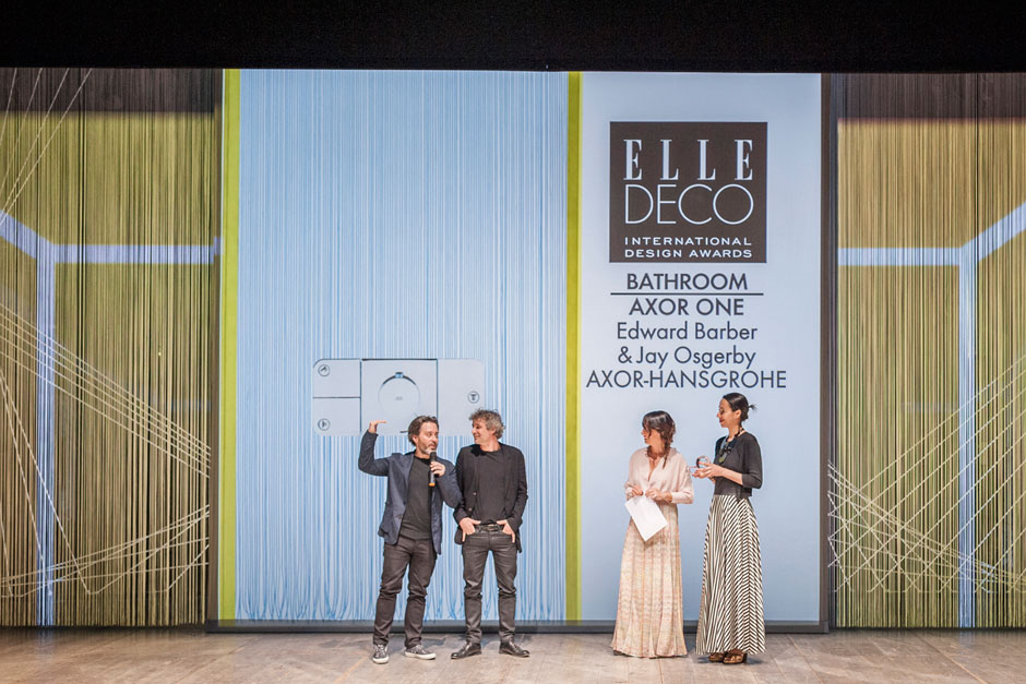 Jay Osgerby, designer, Philippe Rohe, VP & Design manager of Axor-Hansgrohe, Paola Maugeri, speaker and Michelle Ogundehin, Editor-in-Chief at ELLE DECORATION UK © VALENTINA SOMMARIVA