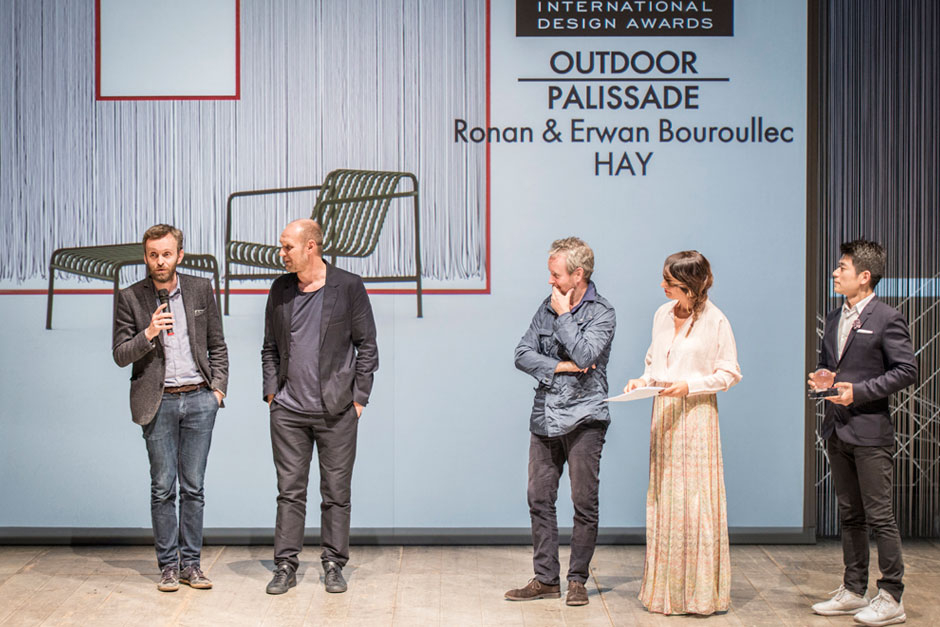 Erwan Bouroullec, designer, Rolf Hay, founder of Hay, Ronan Bouroullec, designer, Paola Maugeri, speaker and Leon Sun, Editor-in-Chief at ELLE DECORATION China © VALENTINA SOMMARIVA